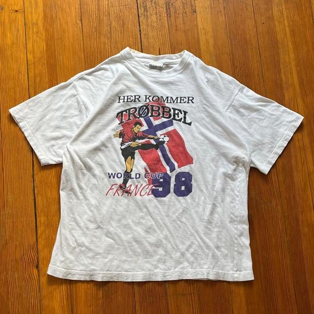 Vintage Men's  world cup norway White T-shirt